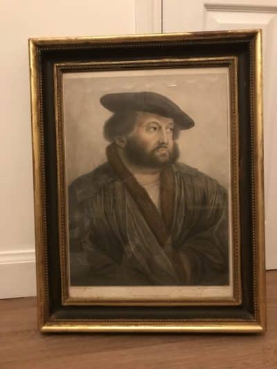 Hans Holbein the Younger (c.1497/98-1543) Self Portrait At Kensington Palace Coloured Stipple Engraving By Francesco Bartolozzi Circa 1798 - Image 4