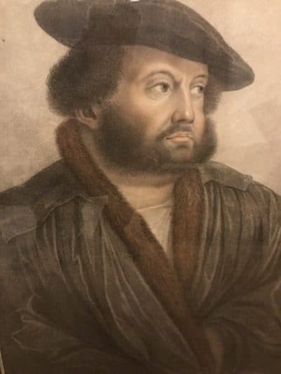 Hans Holbein the Younger (c.1497/98-1543) Self Portrait At Kensington Palace Coloured Stipple Engraving By Francesco Bartolozzi Circa 1798 - Image 2