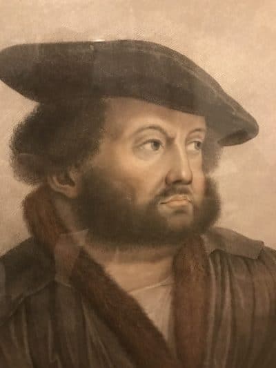 Hans Holbein the Younger (c.1497/98-1543) Self Portrait At Kensington Palace Coloured Stipple Engraving By Francesco Bartolozzi Circa 1798 - Image 3