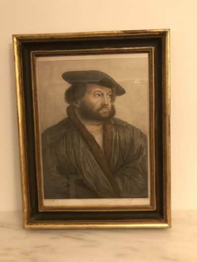 Hans Holbein the Younger (c.1497/98-1543) Self Portrait At Kensington Palace Coloured Stipple Engraving By Francesco Bartolozzi Circa 1798 - Image 8