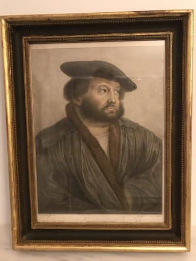 Hans Holbein the Younger (c.1497/98-1543) Self Portrait At Kensington Palace Coloured Stipple Engraving By Francesco Bartolozzi Circa 1798 - Image 9