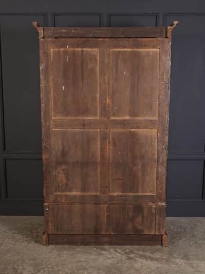 Victorian Burr Walnut Mirrored Linen Press antique wardrobes Antique Furniture 10