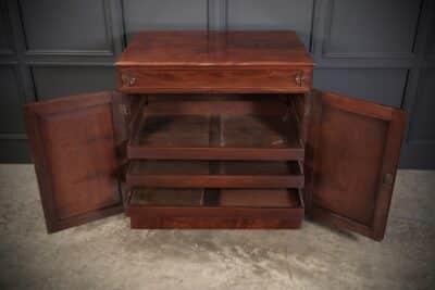 William IV Mahogany Dwarf Linen Press Cupboard Linen press Antique Cabinets 10
