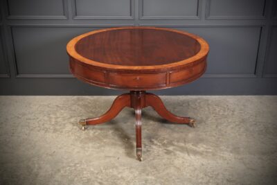 George III Mahogany Drum Table Drum table Antique Furniture 3