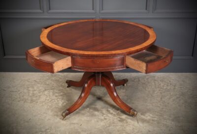 George III Mahogany Drum Table Drum table Antique Furniture 5