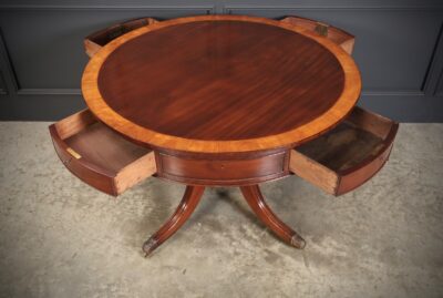 George III Mahogany Drum Table - Image 4