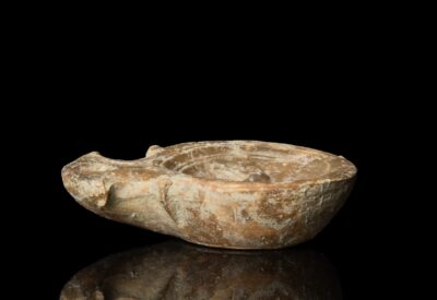 Roman oil lamp with leaping stag - Image 3