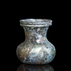 Roman iridescent glass jar ancient roman Antiquities