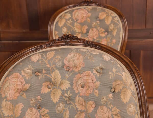 Victorian Walnut His & Her Parlour Chairs SAI2471 - Image 6