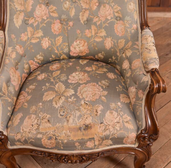 Victorian Walnut His & Her Parlour Chairs SAI2471 Antique Chairs 7