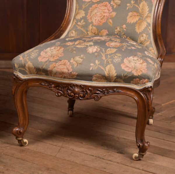 Victorian Walnut His & Her Parlour Chairs SAI2471 - Image 2