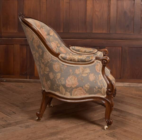 Victorian Walnut His & Her Parlour Chairs SAI2471 - Image 18