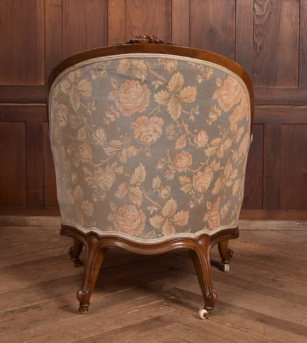 Victorian Walnut His & Her Parlour Chairs SAI2471 - Image 17
