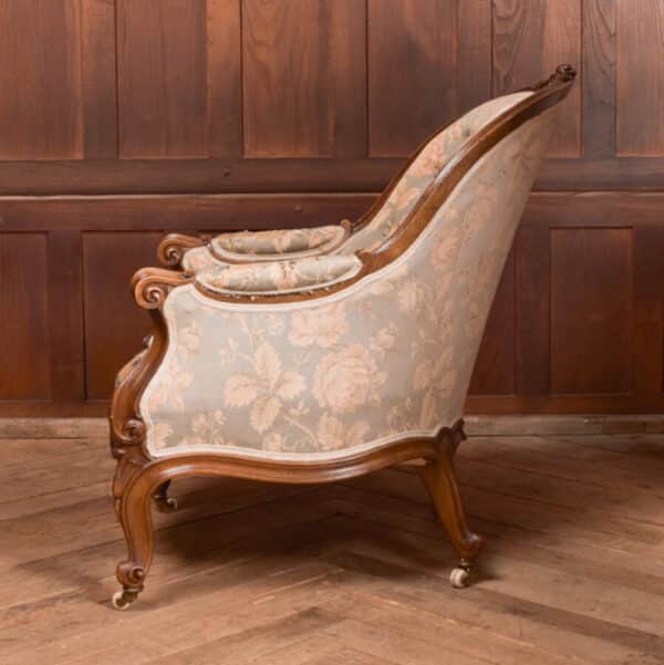 Victorian Walnut His & Her Parlour Chairs SAI2471 - Image 16
