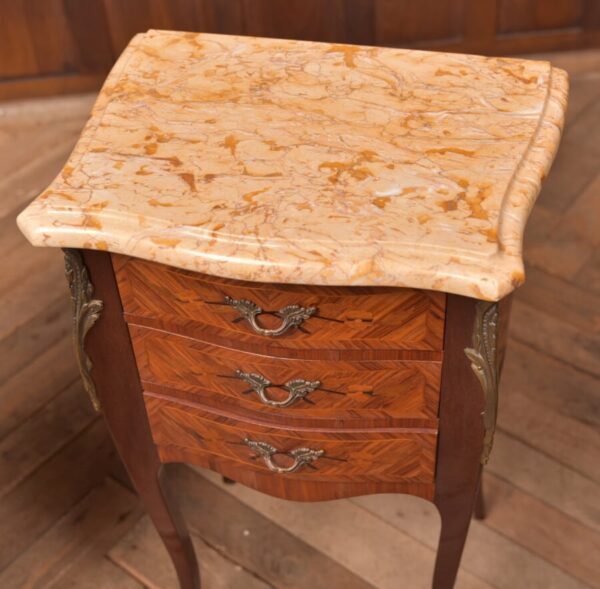 Pair of Mahogany Marquetry Bedside Cabinets/ Drawers SAI2704 - Image 2