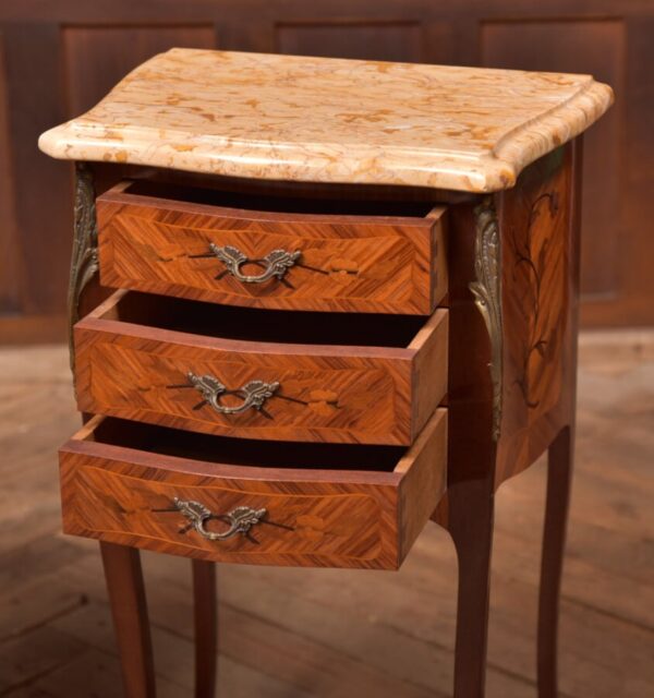 Pair of Mahogany Marquetry Bedside Cabinets/ Drawers SAI2704 Antique Cabinets 14