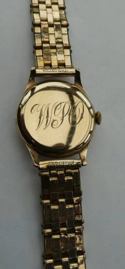 Vintage Roamer Premier Gents 9ct Watch 17J On Rolled Gold Clewco Strap Gold Jewellery, Antique Watches 7
