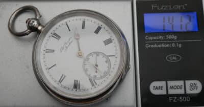 Heavy Silver JW Benson London Pocket Watch 1913 Makers To The Queen - Image 10