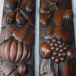 A PAIR of 17th/18th century carved oak panels 5137 carving Antique Art