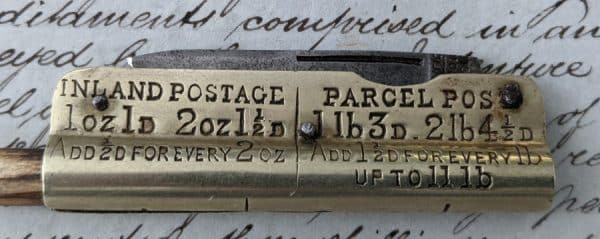 Postmans knife Thomas patent possibly unique