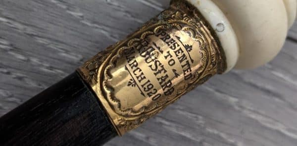 Warking stick stunning detail bovine bone 1920 - Image 4