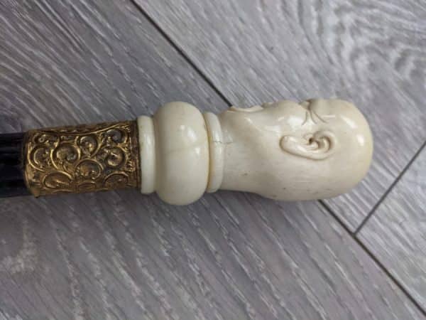 Warking stick stunning detail bovine bone 1920 - Image 8