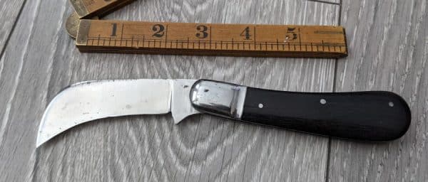Hawk bill pruning knife rose wood scales