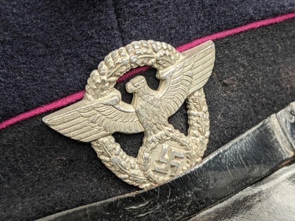 German fire police hat dated 1941 ww2 - Image 2