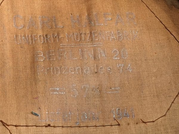 German fire police hat dated 1941 ww2 - Image 7
