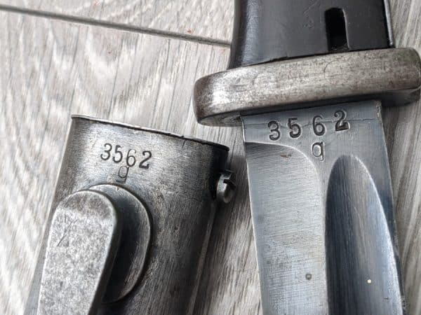 Rare German ww2 k98 bayonet dated 1942 with matching numbers very rare - Image 7