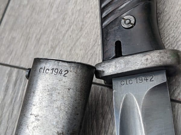 Rare German ww2 k98 bayonet dated 1942 with matching numbers very rare - Image 6