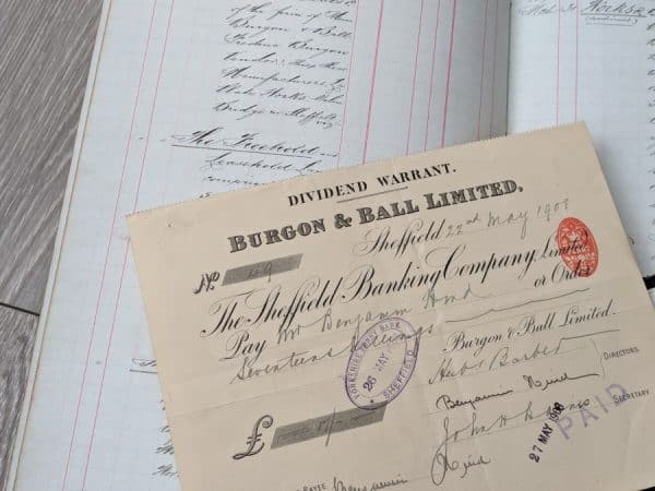 burgon and ball tool manufacturers legers 1898 Sheffield - Image 4