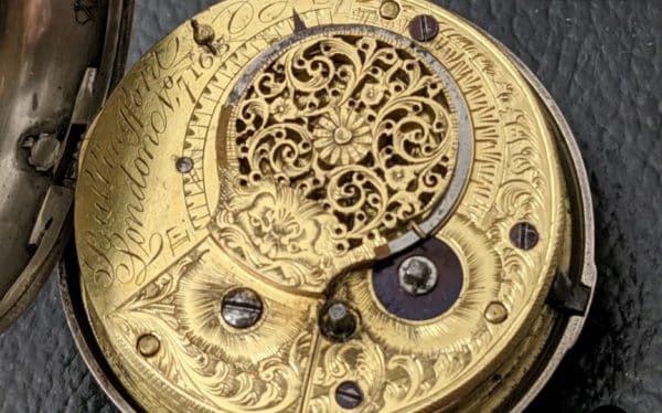 Verge fuse silver pocket watch billingfords London - Image 5