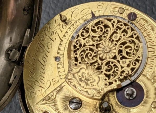 Verge fuse silver pocket watch billingfords London - Image 3