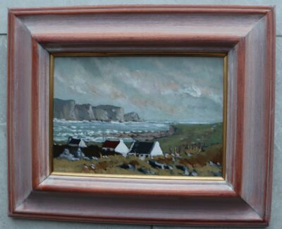 Alex McKenna (Irish 1943-) ‘Cottages before Dooagh Head, Achill Island’. Antique Art 4