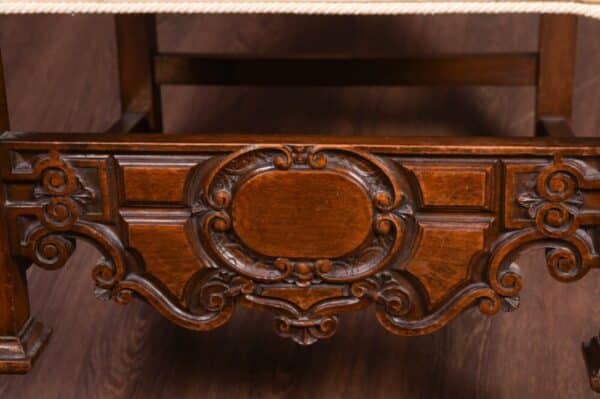 19th Century Walnut Throne Chair SAI1841 - Image 14