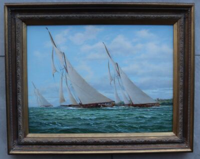 Stephen J Renard (1947-), Britannia, Lulworth & White Heather off Norris Castle. - Image 2