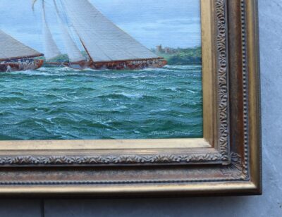 Stephen J Renard (1947-), Britannia, Lulworth & White Heather off Norris Castle. - Image 3