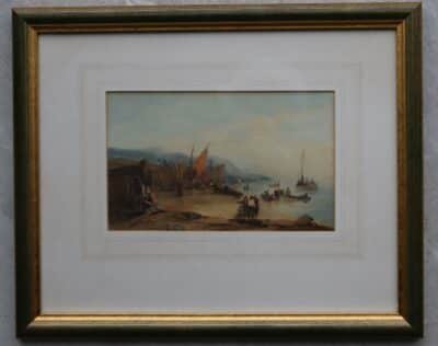 Samuel Owen (1768-1857) Fisherfolk on the beach, signed ‘Owen’ lower right. Antique Art 4
