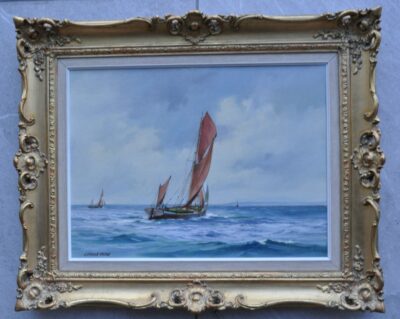 George Shaw (1929-1989), A Fine Thames Barge, oil on canvas. - Image 2