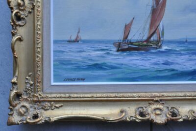 George Shaw (1929-1989), A Fine Thames Barge, oil on canvas. - Image 3