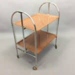 Mid Century Folding Chrome Serving Trolley 1950’s drinks trolley Vintage
