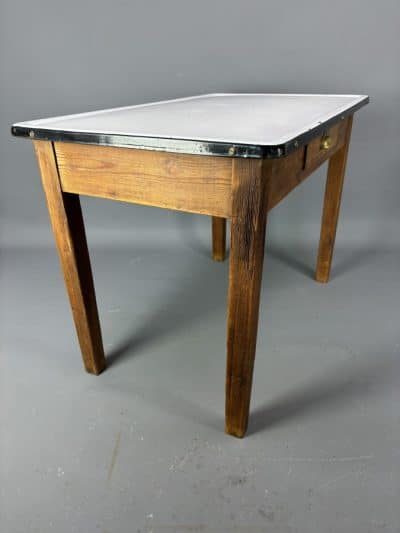 Victorian Enamel Top Table - Image 8