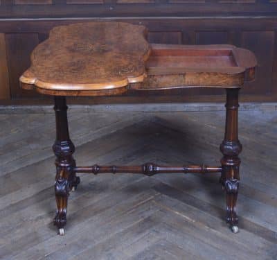 Victorian Walnut Fold-over Games Table SAI3221 - Image 13