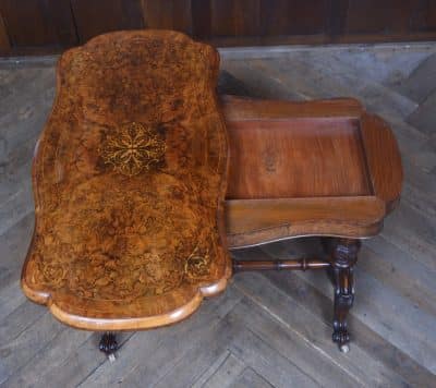 Victorian Walnut Fold-over Games Table SAI3221 - Image 12