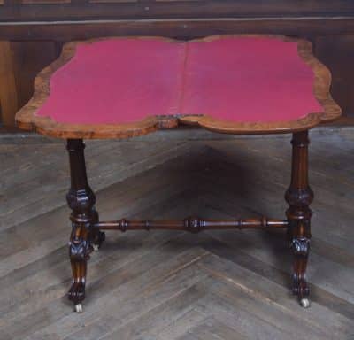 Victorian Walnut Fold-over Games Table SAI3221 - Image 10