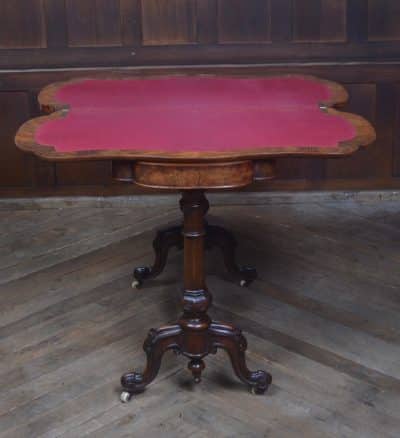 Victorian Walnut Fold-over Games Table SAI3221 - Image 9
