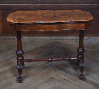 Victorian Walnut Fold-over Games Table SAI3221 - Image 6