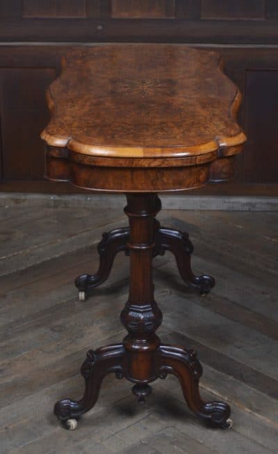 Victorian Walnut Fold-over Games Table SAI3221 - Image 5