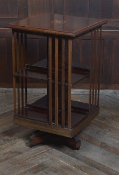 Edwardian Mahogany Revolving Bookcase SAI3261 - Image 10